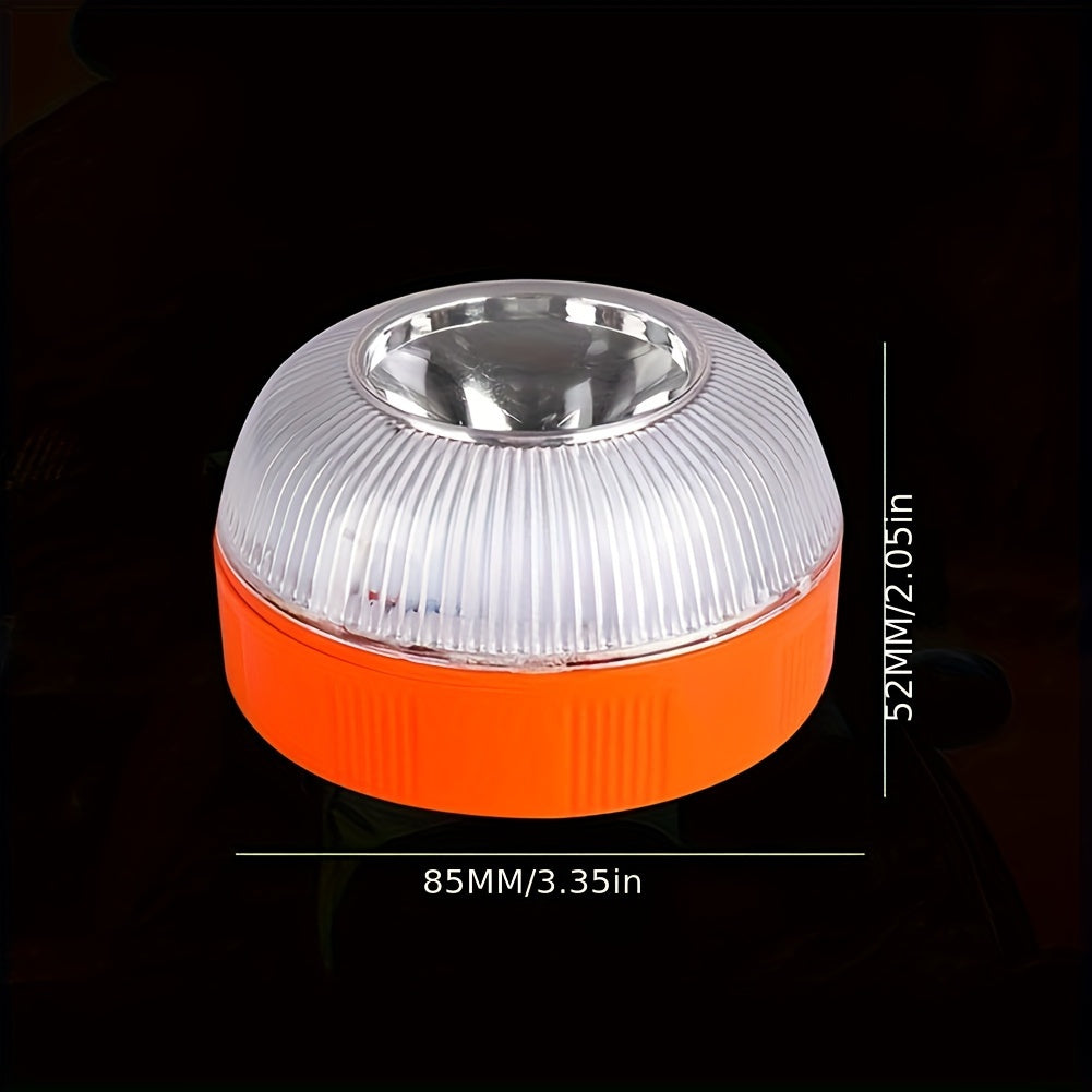 Linterna LED de advertencia de emergencia para coche, con inducción magnética, lámpara de seguridad vial amarilla y blanca