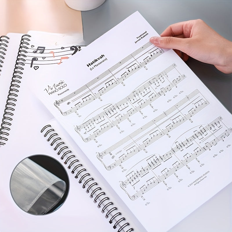A4 Waterproof Music Sheet Folder Holds 60 Sheets Lightweight Durable for Musicians and Performers