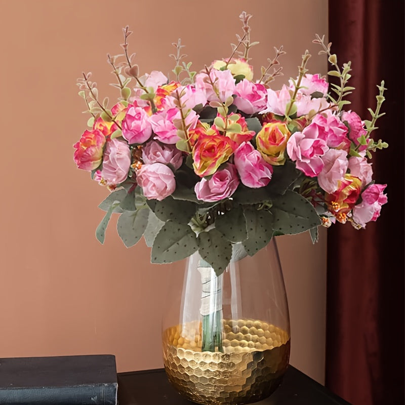 Sun'iy gül kompozitsiyalari 2 to'plam, 42 bosh bilan, qabriston, uy bezaklari, to'y