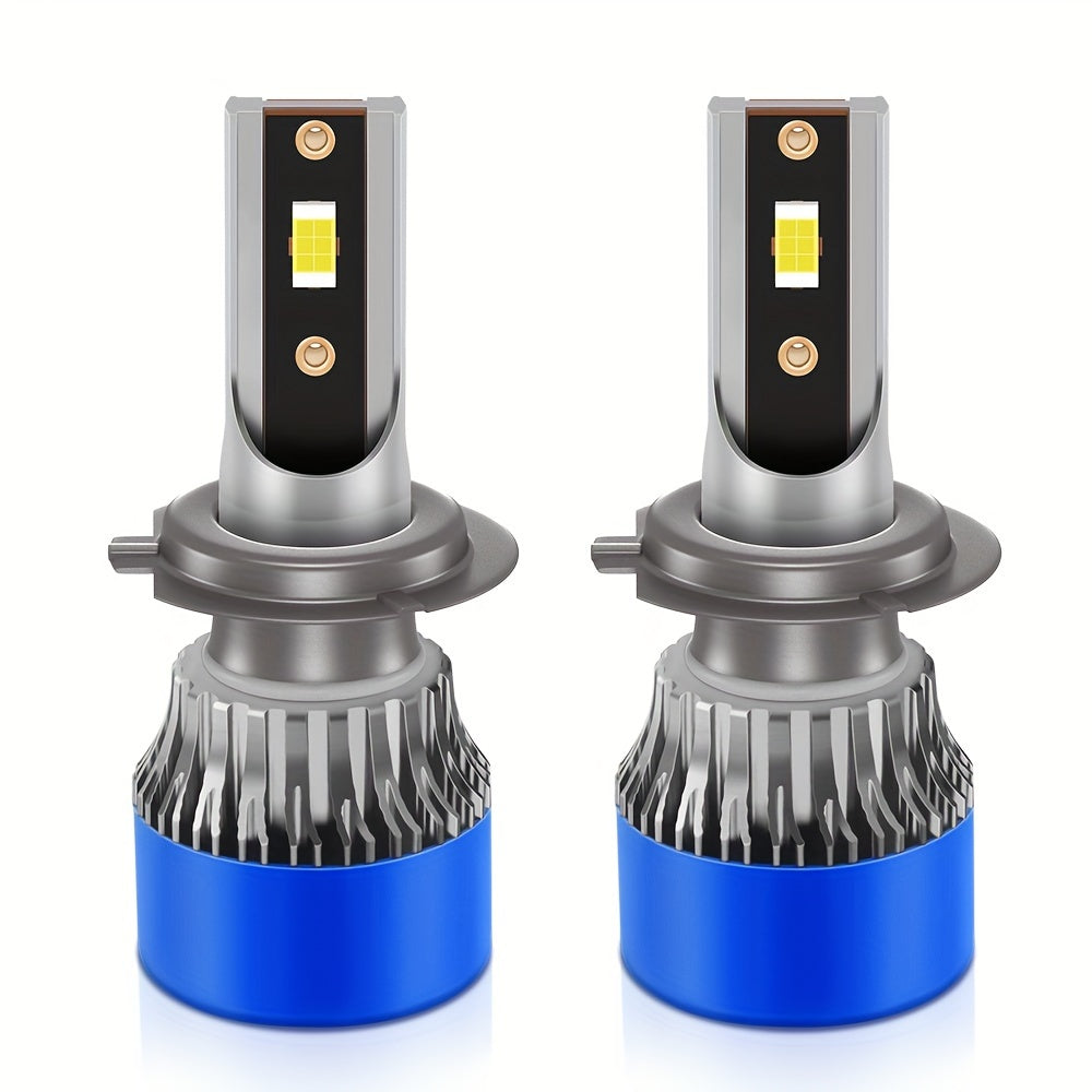 2pcs LED Car Headlights 6000K White 75000LM 200W High Low Beam Fog Lights