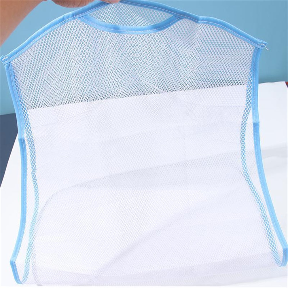 Household Drying Pillow Net Mesh Cushion Storage Bag Blue Pink 47.98x55.98 cm