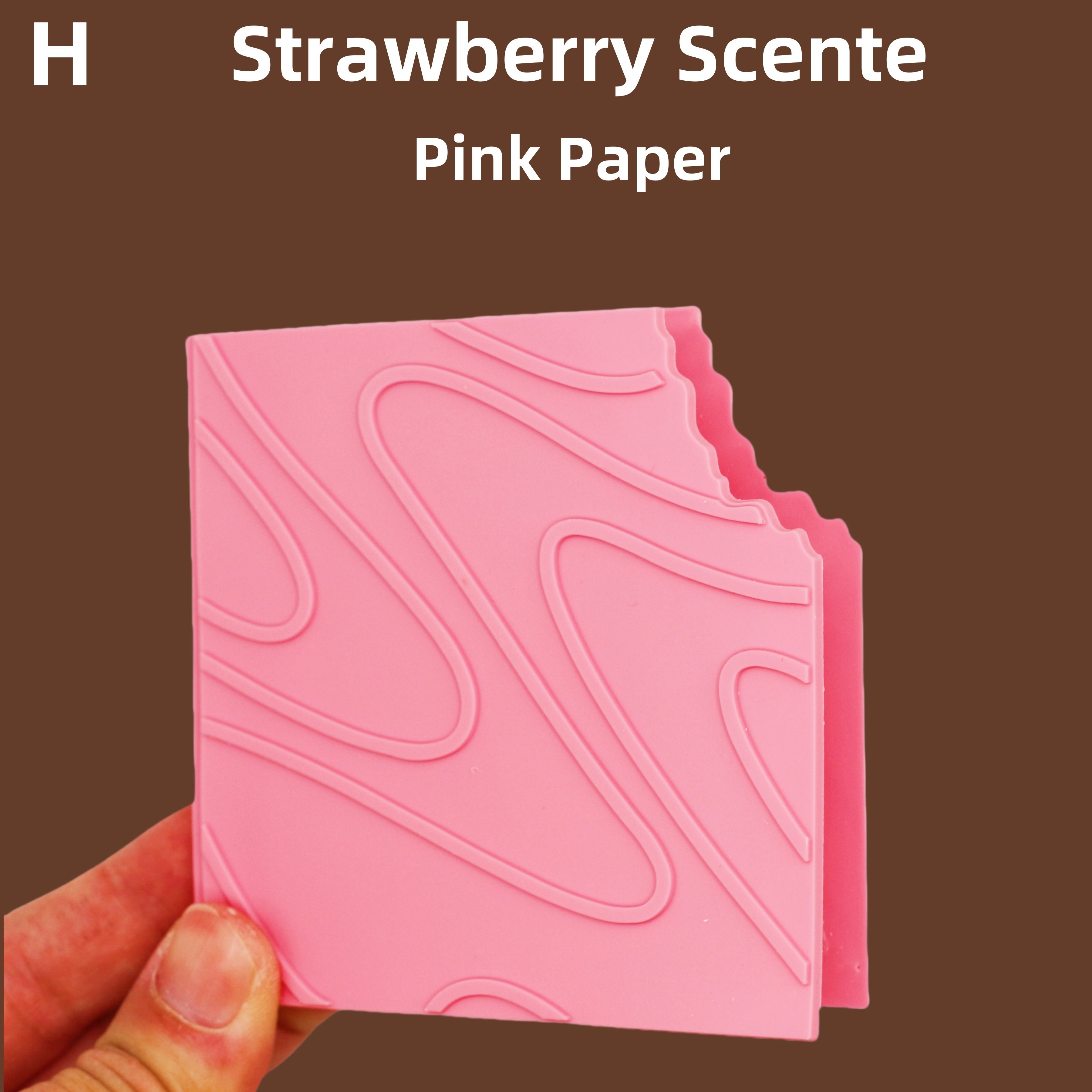 Mini Notebook in Chocolate Macaron Waffle Strawberry Shortcake Design with 80 Tear-Off Pages