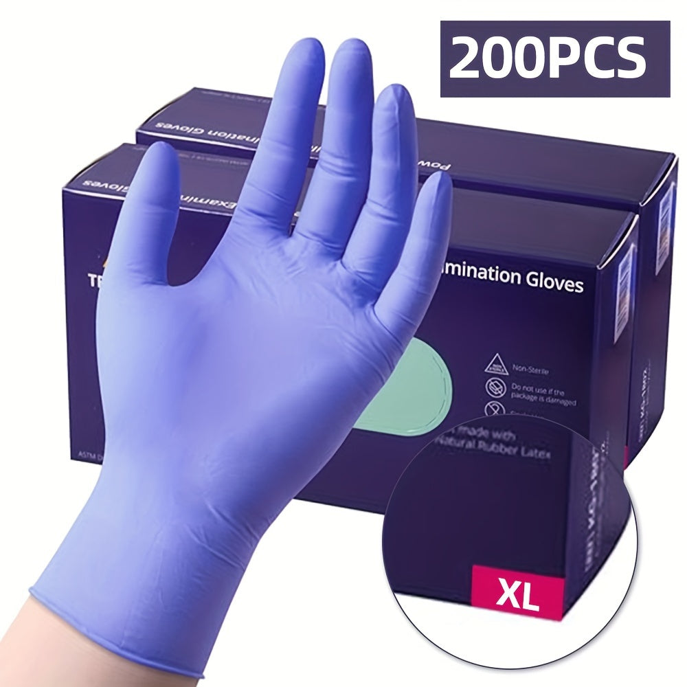 200 Pack Disposable Nitrile Gloves 6 Mil Waterproof Tear-Resistant Powder-Free