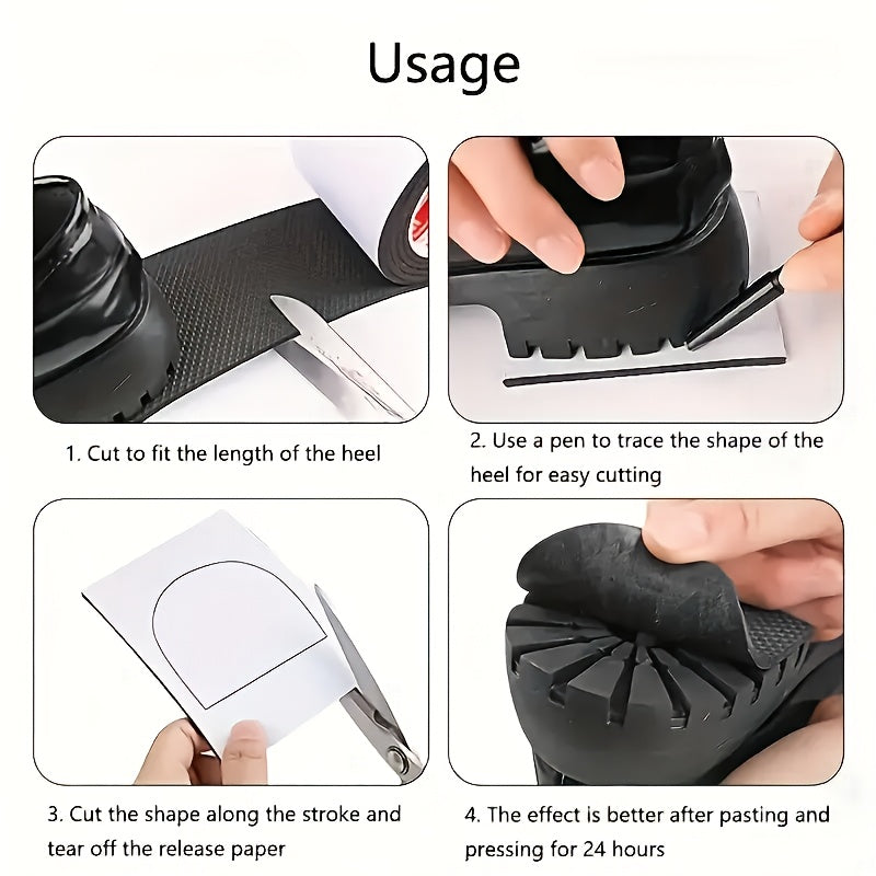Self-Adhesive Shoe Sole Repair Tape EVA Anti-Slip Noise-Reducing for High Heels Sports Shoes