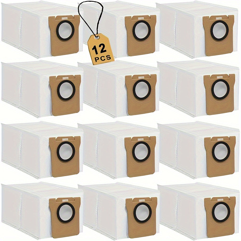 Set of 12 Replacement Dust Bags for Robot Vacuums Large 101oz Capacity Self-Emptying