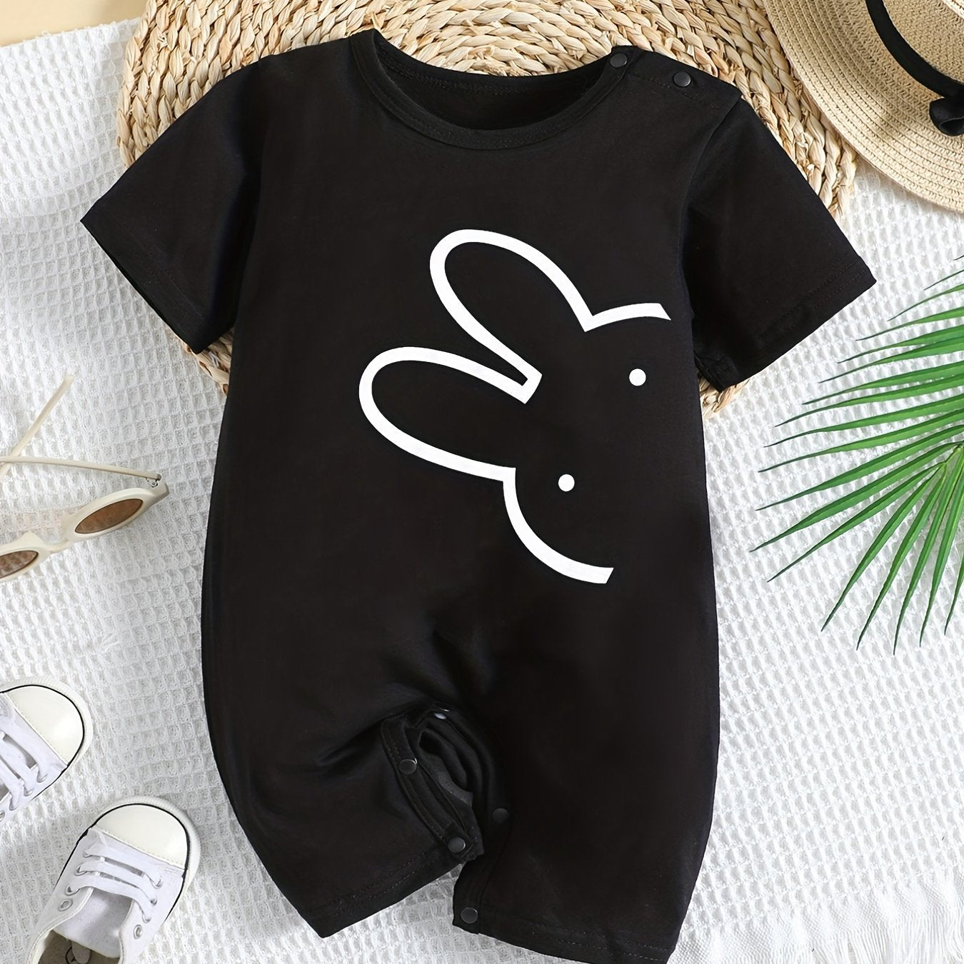 Baby Boys Cotton Cartoon Animal Newborn Romper for Indoor Outdoor Wear