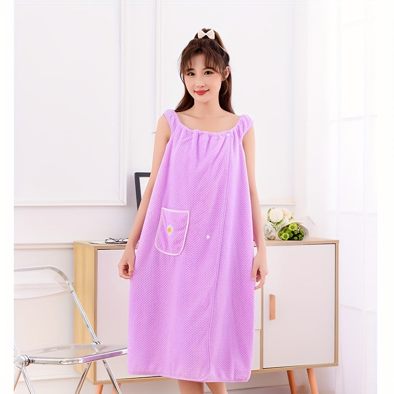 Ayollar uchun cho'miladigan, cho'tka bilan jihozlangan, hammomda spa foydalanish uchun ideal bo'lgan so'ruvchan kiyiladigan hammom sochi.