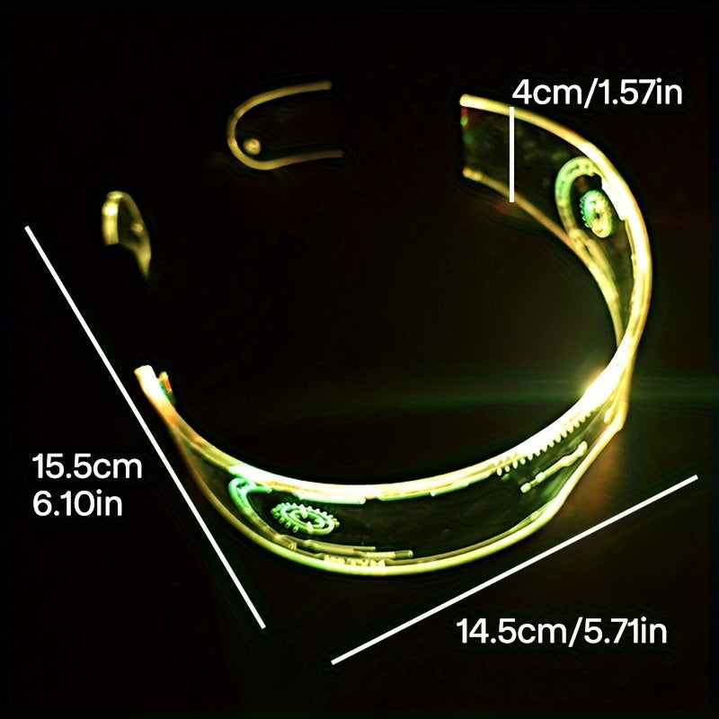 Gafas con luz LED para fiestas y festivales, gafas de ciencia ficción cyberpunk de 7 colores