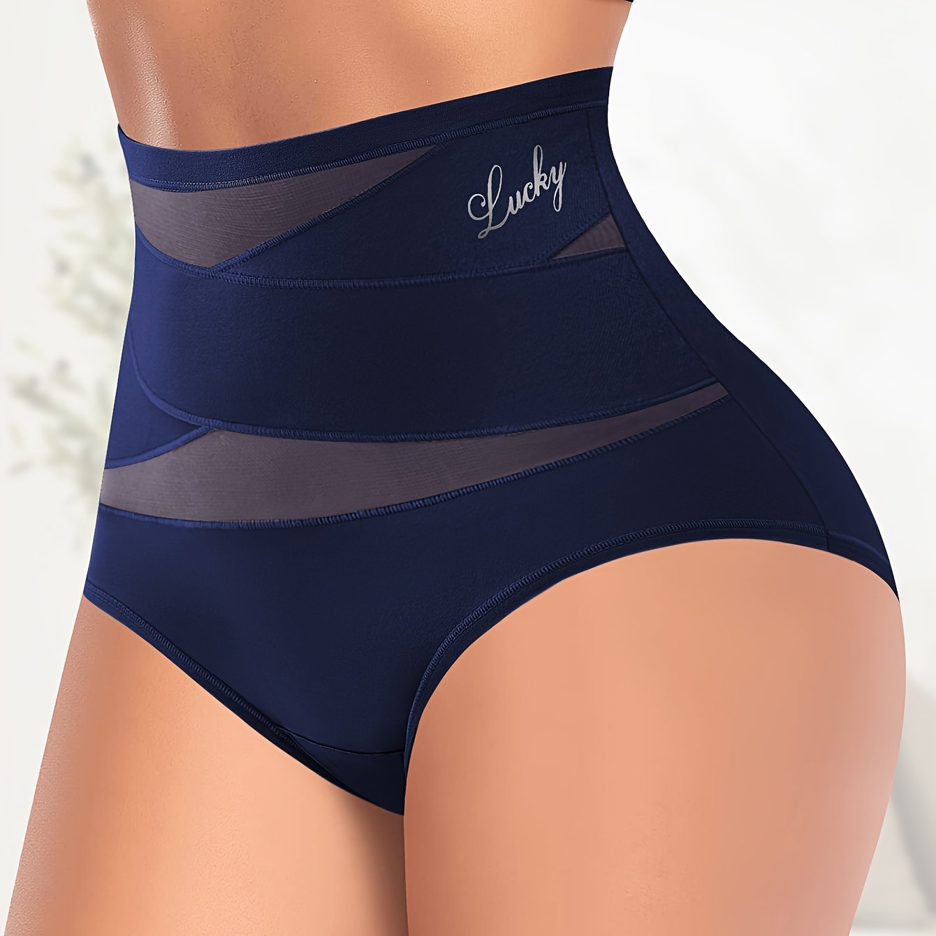 Брюки с высокой талией с принтом 1 шт. - Сексуальное, удобное, дышащее, эластичное женское нижнее белье и трусы