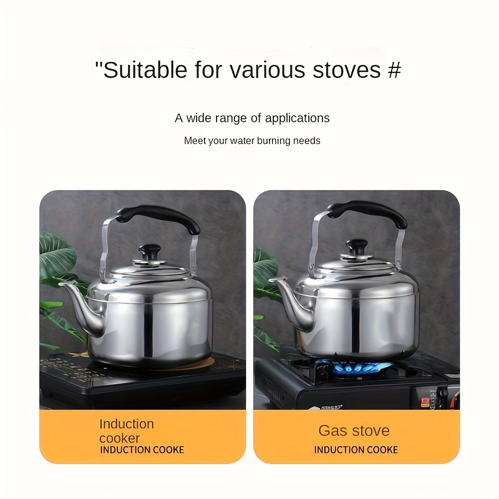 Stainless Steel 4L Whistling Tea Kettle for Stovetop Brewing