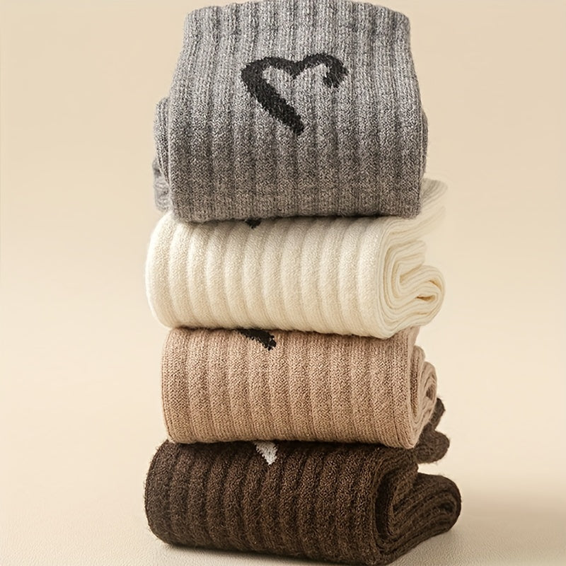 calcetines para mujer 5 pares calcetines cortos ligeros y transpirables con patrón de medio corazón