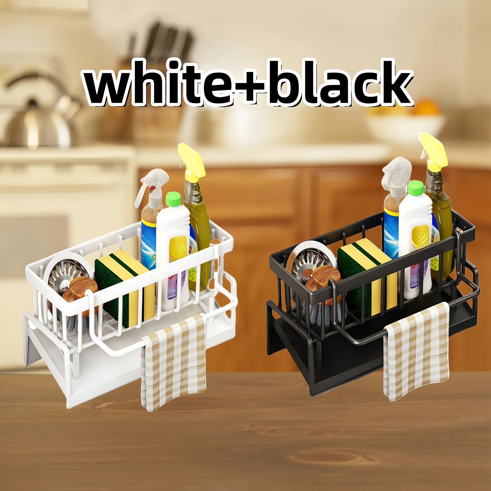Multifunctional Kitchen Storage Rack Draining Space-Saving Large Capacity