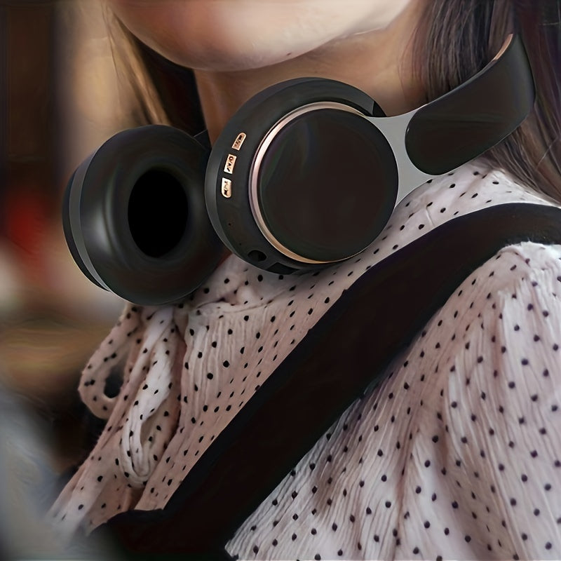 Wireless Over-Ear Bluetooth 5.0 Noise-Cancelling Headphones with Microphone Foldable