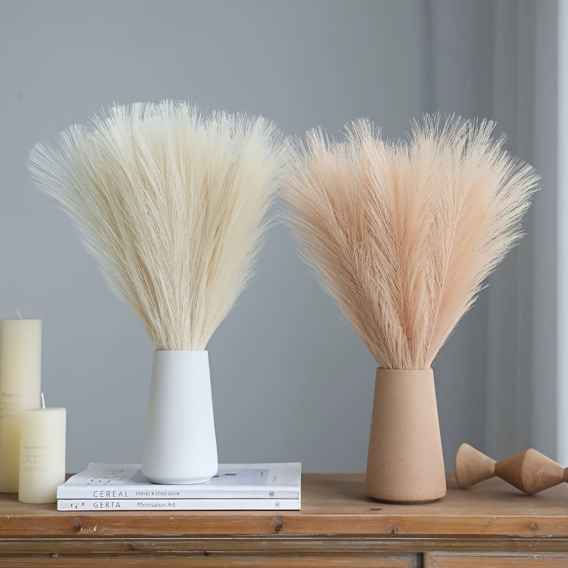 10pcs Artificial Pampas Grass Bouquets in Classic Colors for Bohemian Weddings and Home Decor