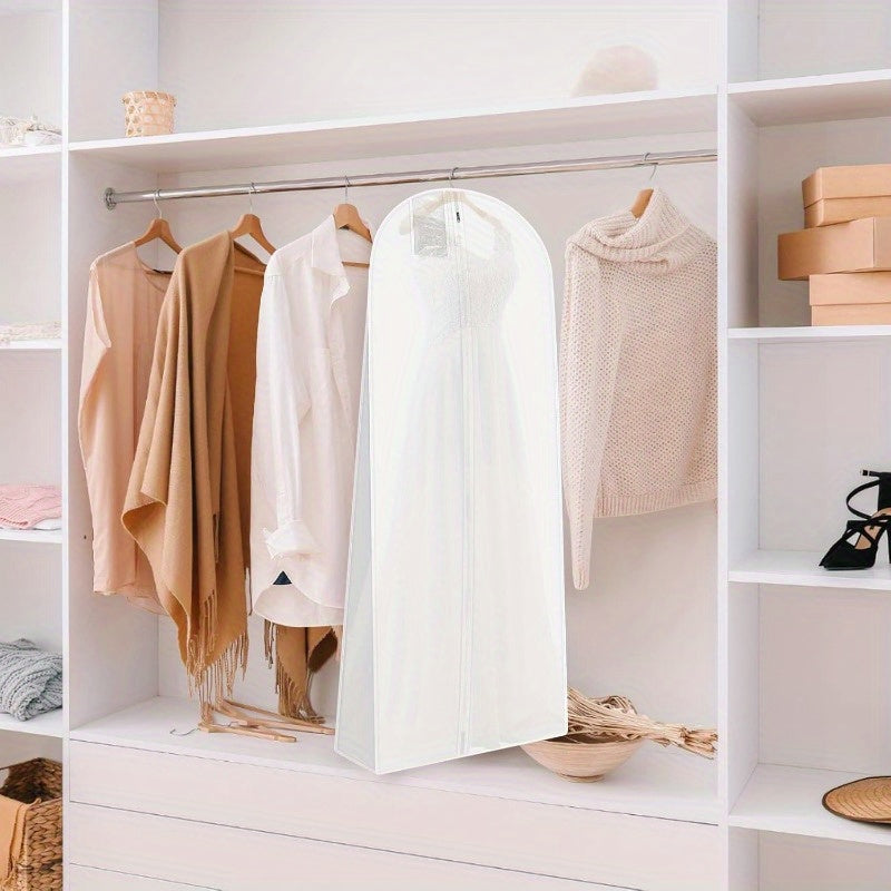 Breathable Dustproof Zippered Clothes Cover for Wedding Dresses and Gowns