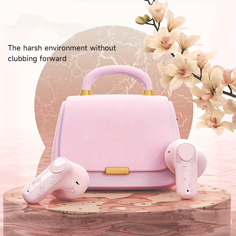 Handbag-Shaped Wireless Headphones ENC Noise Cancellation USB Type-C Microphone Rechargeable Lithium Polymer Battery Portable Cute Design