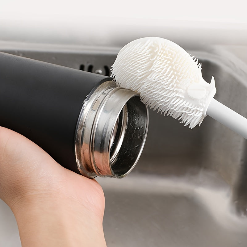 Long-Handled Bottle Brush with Soft Bristles for Narrow-Mouth Glassware