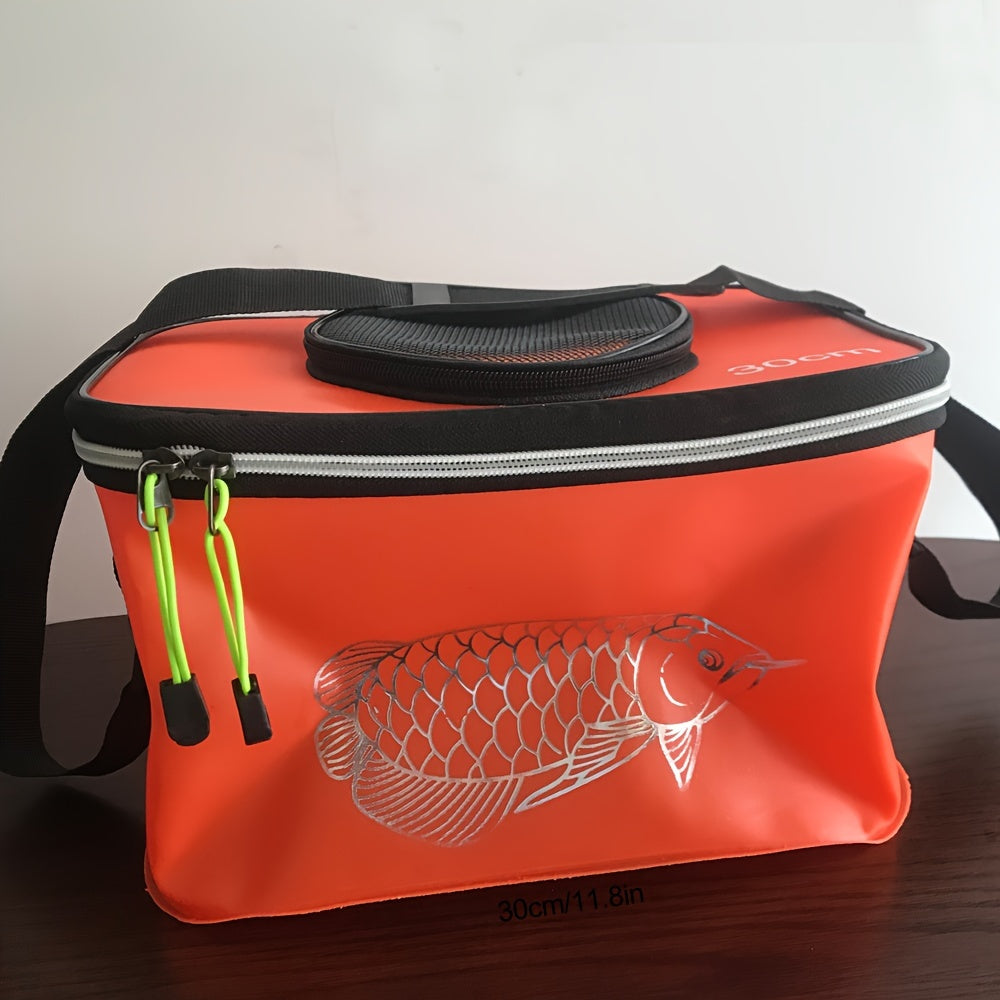 Waterproof EVA Fishing Tackle Storage Bag with Shoulder Strap for Outdoor Gear Camping Jewelry Beading Supplies