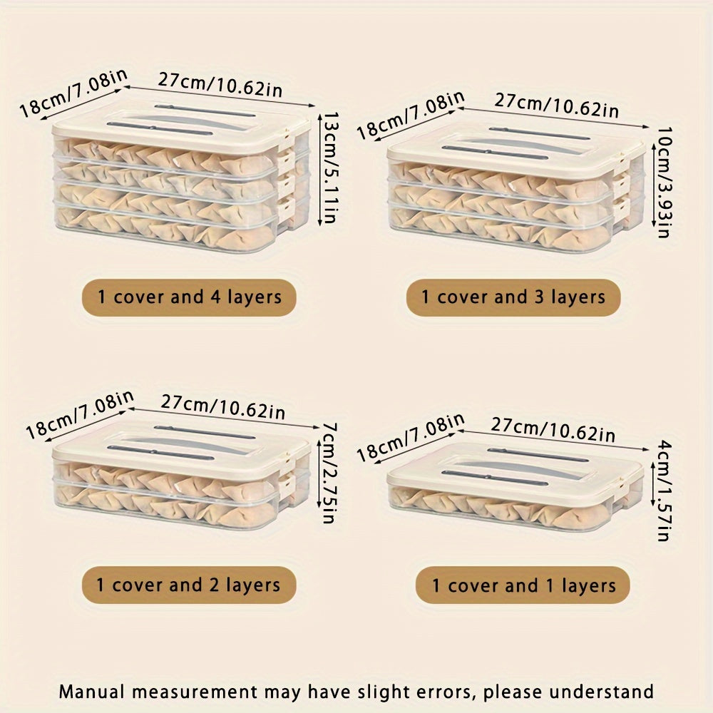 Plastic Food Storage Box for Dumplings Pastry and Small Items, Portable and Reusable