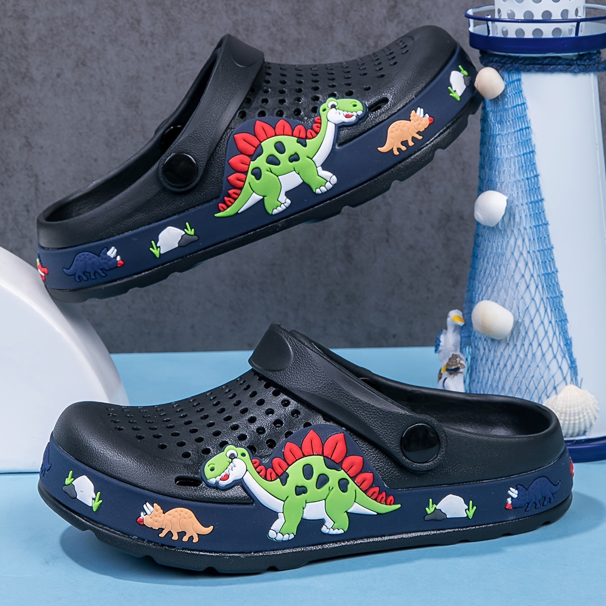 Детские мультяшные тапочки на мягкой подошве для мальчиков и девочек, дышащие, легкие, для использования внутри и снаружи, на пляже