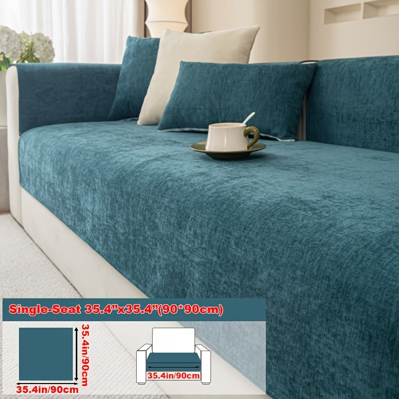 Chenille Sofa Cover for Armchairs and 4-Seater Sofas Pet-Friendly Non-Slip Machine Washable