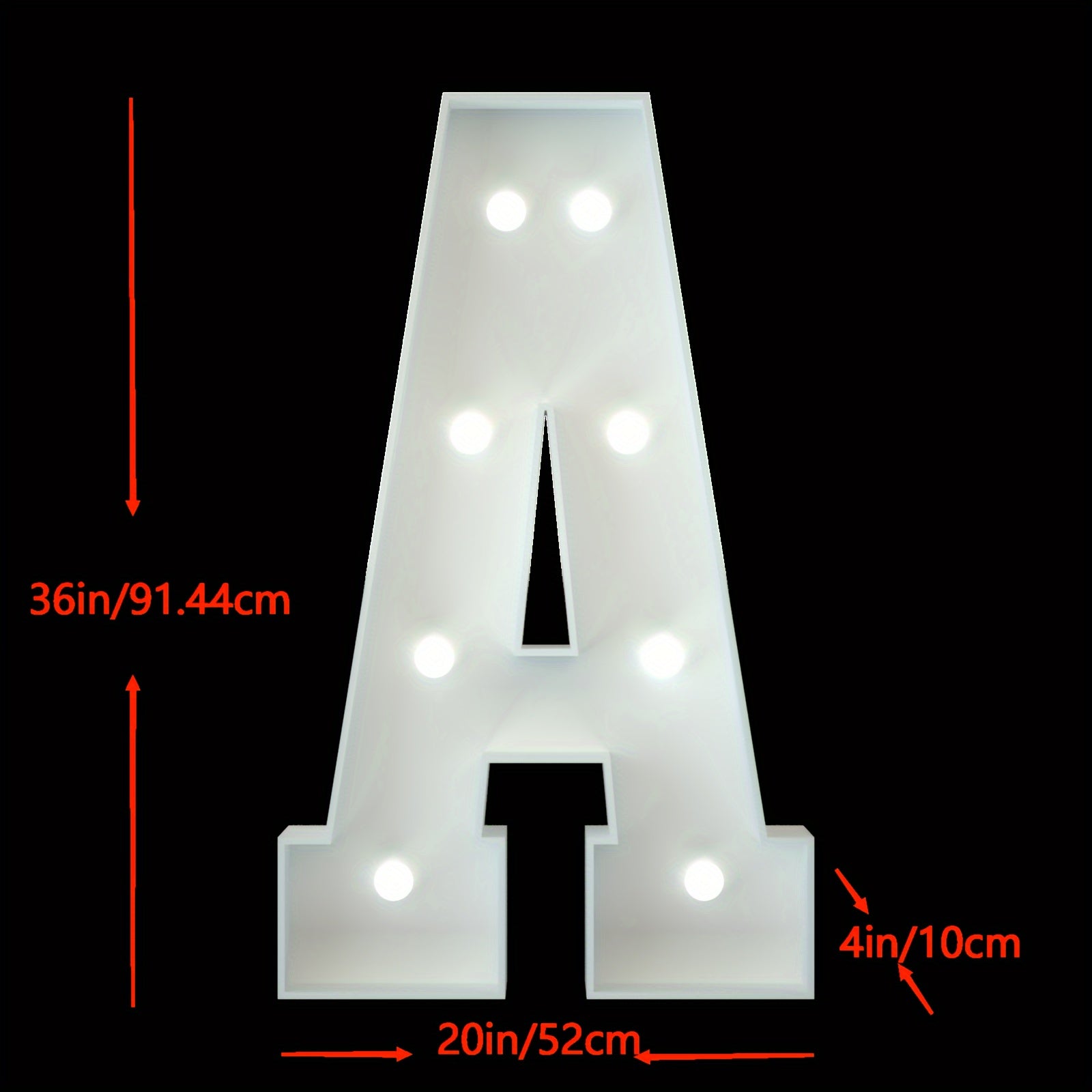 91.44cm LED Marquee Light Up Letters A-Z for Party Wedding Birthday Decor