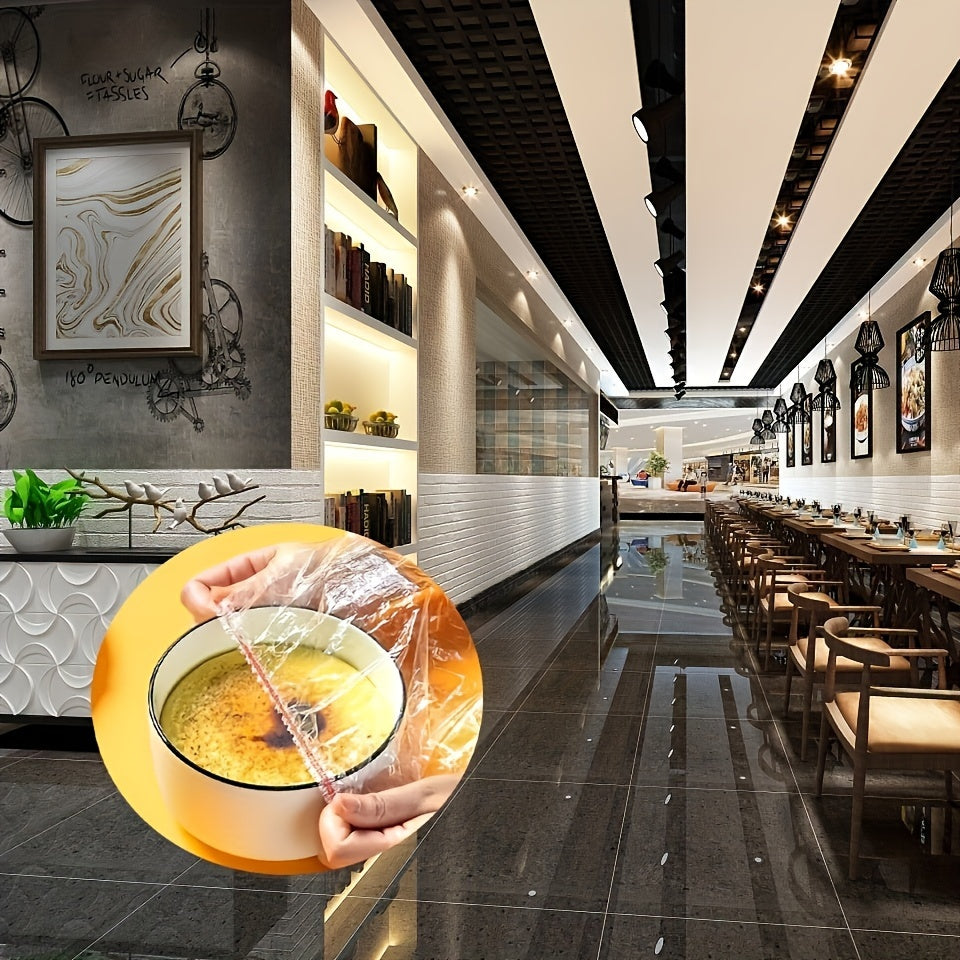 Disposable Food Wraps White Saran Wrap 100/300/500pcs Food Grade Plastic Bag for Kitchen and Picnic