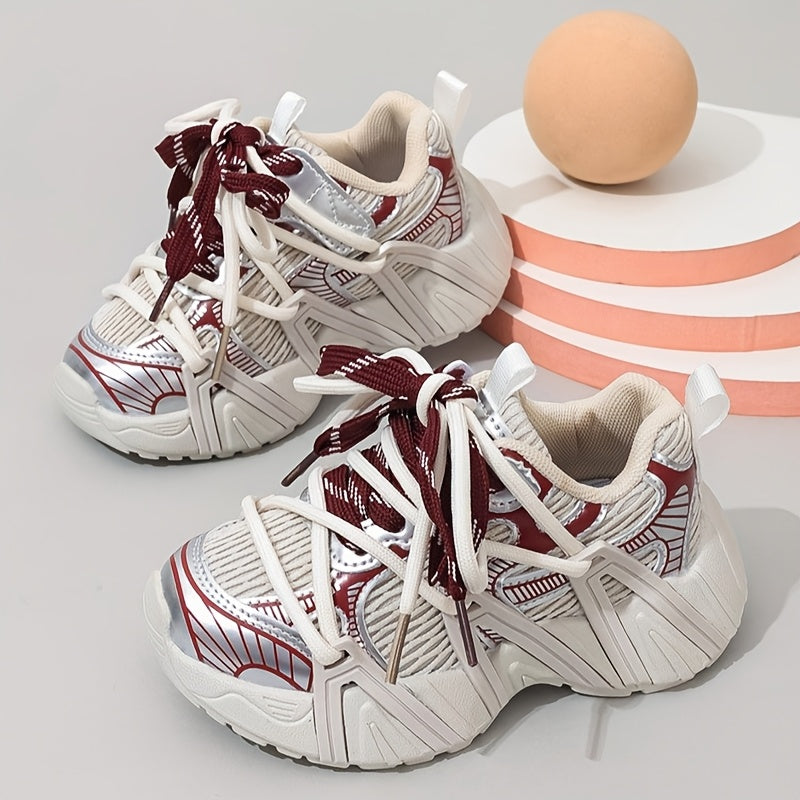 Kids' Casual Shoes for Boys and Girls Solid Color Mid Top PVC and Fabric