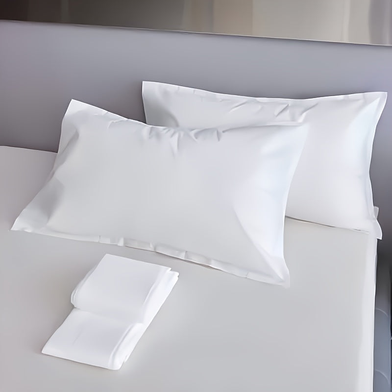 Two-Pack Disposable White Pillowcases Non-Woven Breathable Dust-Free Hotel Spa