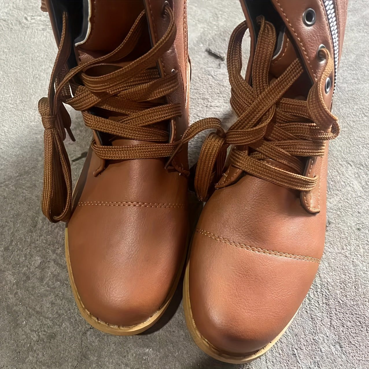 Женские ретро-ботинки на платформе до середины икры, на шнуровке, с молнией, черные и белые, зимние