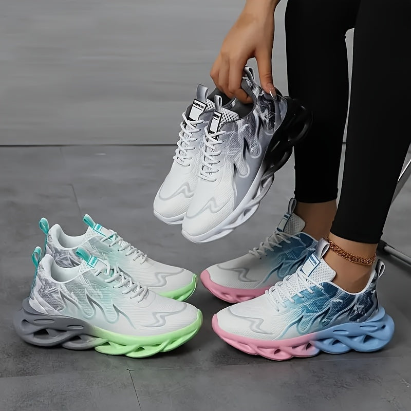 Women's Lightweight Running Shoes Breathable Low Top Sneakers for Casual Sports