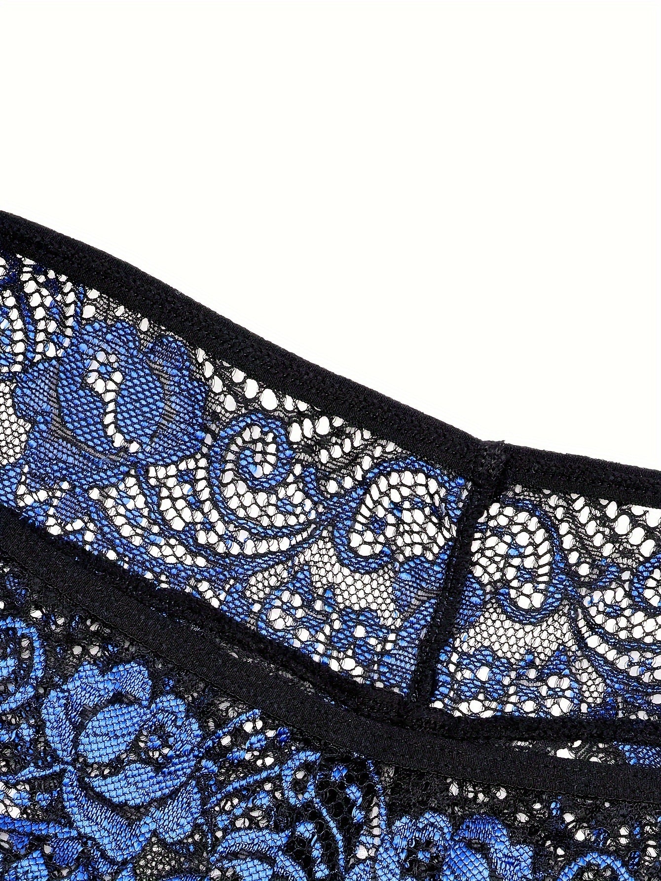 Women's Floral Lace Thongs with Open Crotch 3 Pack in Assorted Colors