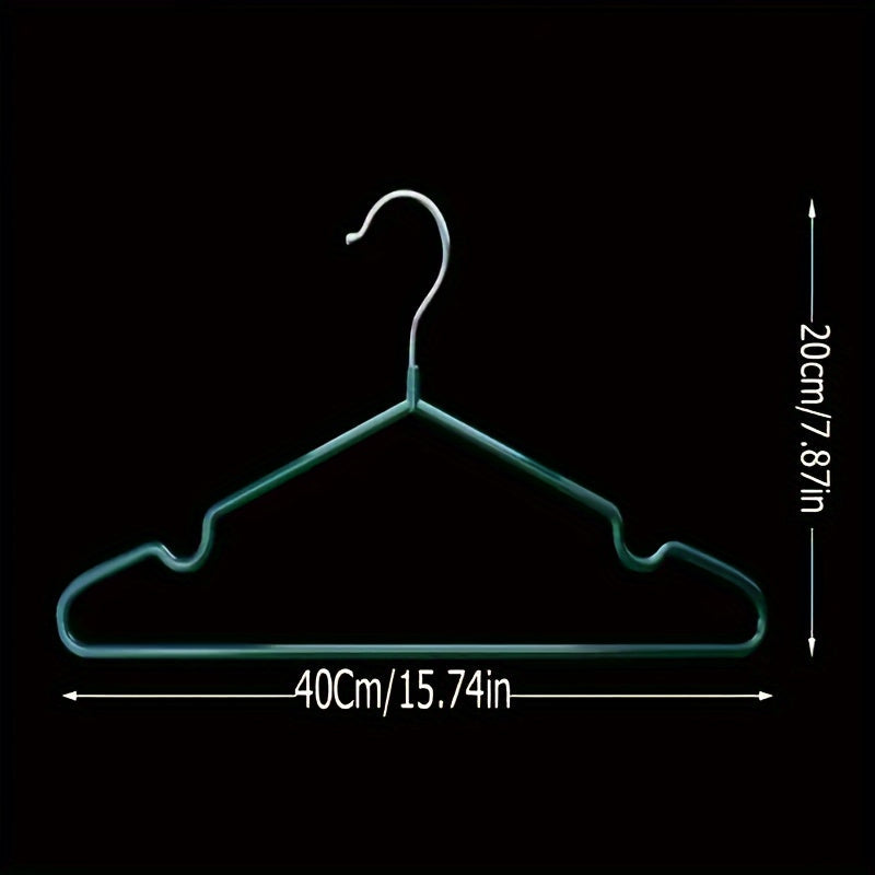 Set of 20 Heavy Duty Metal Hangers Non-Slip for Coats Suits Dresses