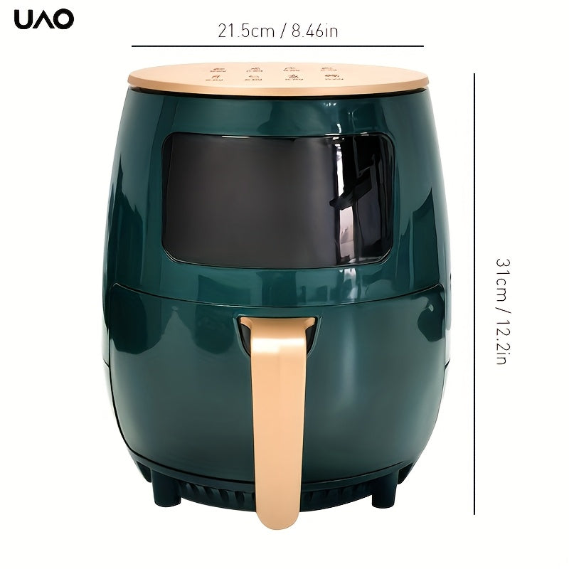 Freidora de aire eléctrica de 4.5L con pantalla LCD, sartén antiadherente, fácil de limpiar y multifuncional