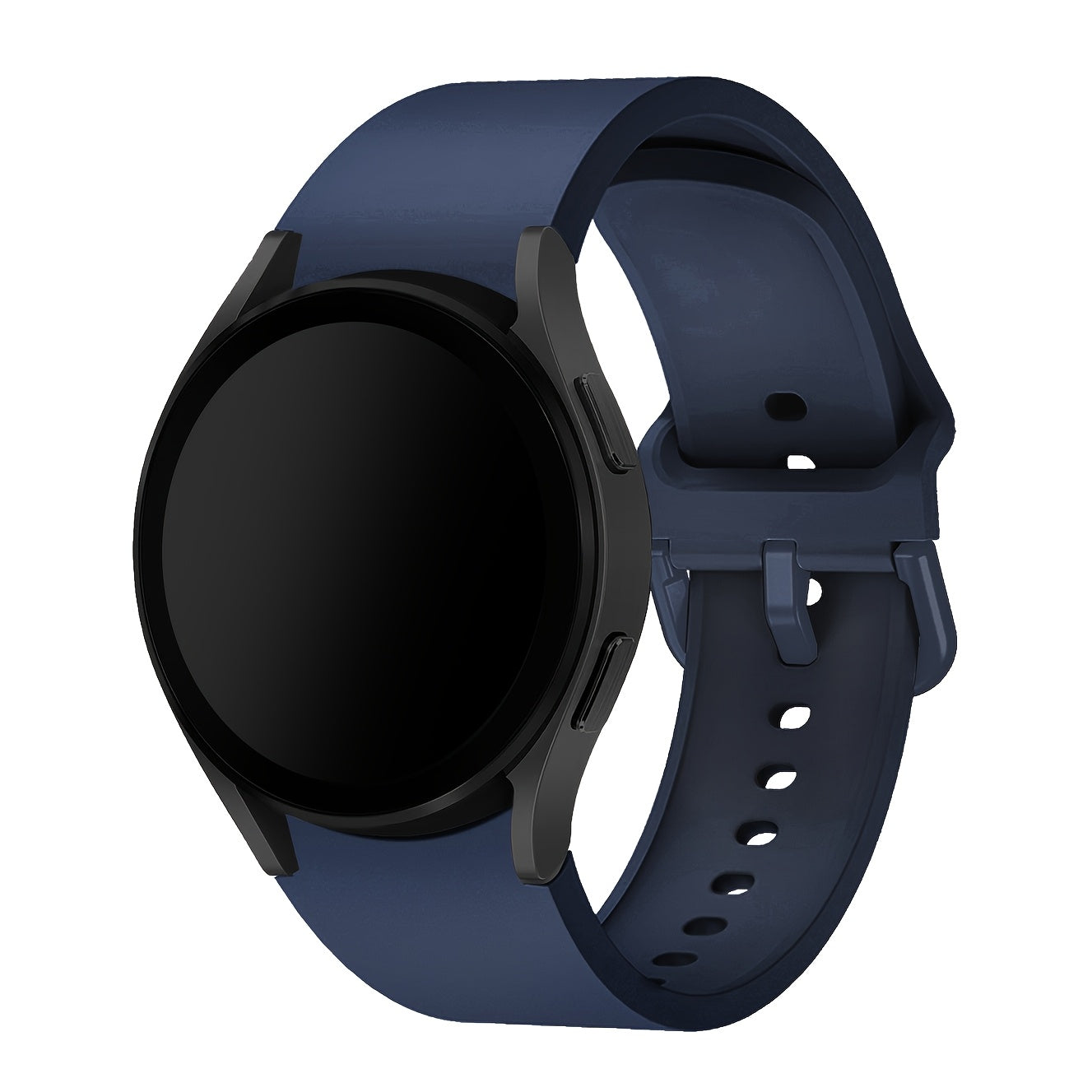 Непрерывный мягкий силиконовый водонепроницаемый ремешок для часов, совместимый с Samsung Galaxy Watch 7/6/5/4. Доступен в розовом, желтом и розовом золоте с застежкой из нержавеющей стали. Удобная посадка для мужчин и