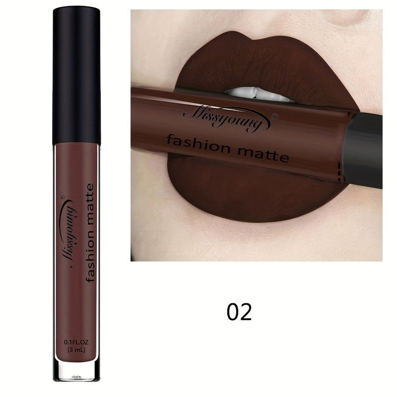 Женская матовая жидкая помада для губ, стойкая, увлажняющая, красная, черная, нейтральная