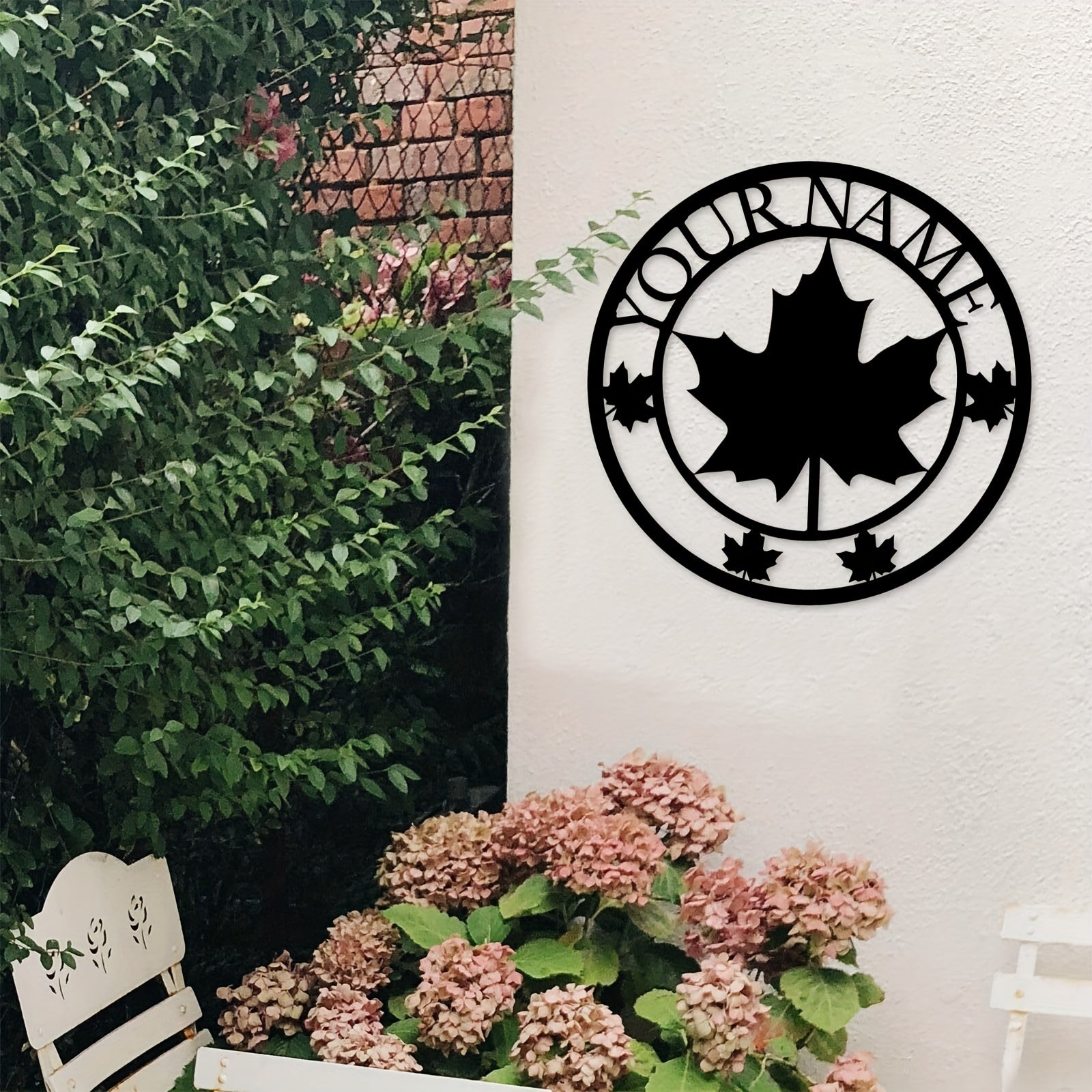 Kanada bezaklari uchun akril yaproq bilan maxsus oilaviy familiya nomi belgisi va metall devor san'ati