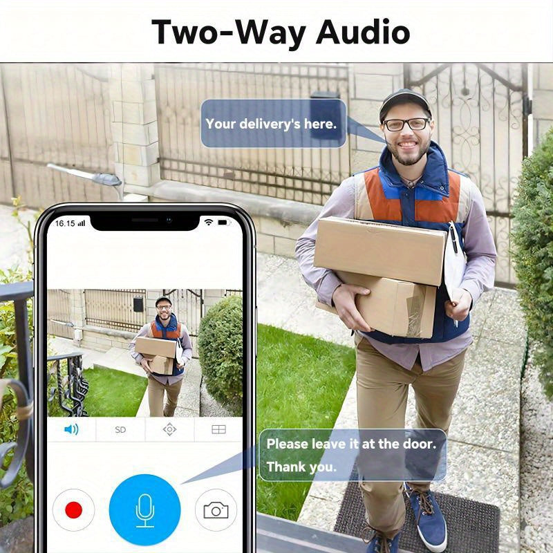 1080P HD WiFi видеокамера безопасности на улице водонепроницаемая ночное видение панорамный PTZ обнаружение движения