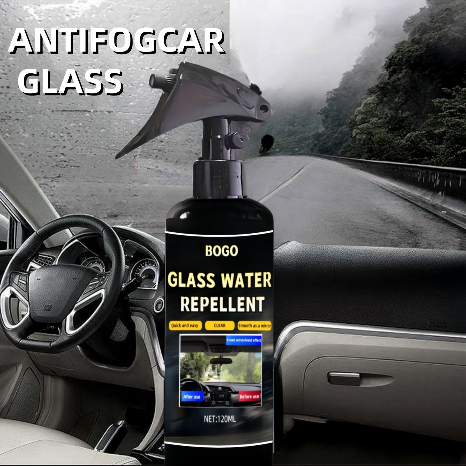 4oz Ceramic Car Glass Coating Spray Waterproof Rainproof for Windshields