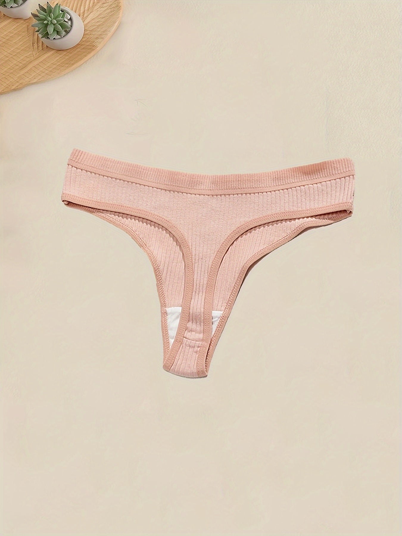 Women's Lingerie Thongs Set in Solid Colors with Seductive Style