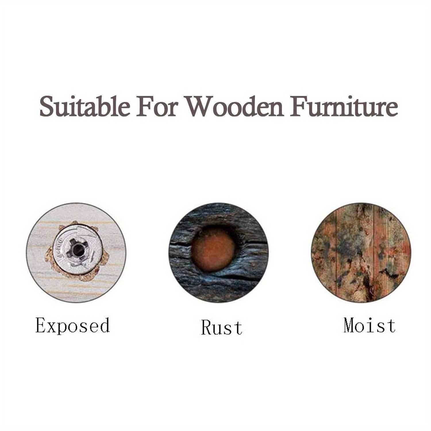 White Self-Adhesive Screw Cover Caps Pack of 6 21mm Dustproof Stickers