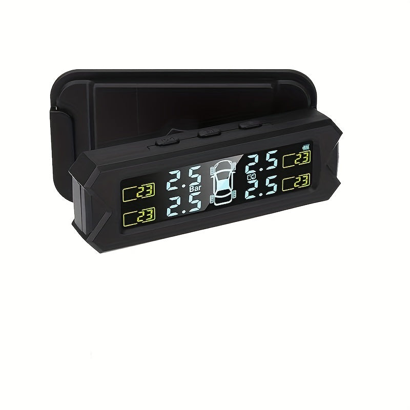 Solar-Powered Tire Pressure Monitoring System for Vehicle Wheel Gas Pressure