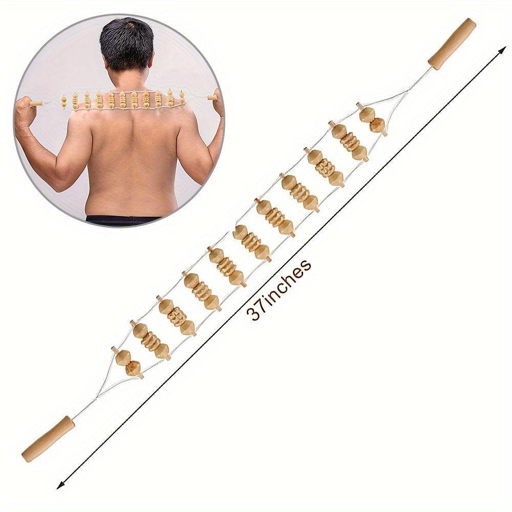 Handmade Wooden Massage Roller for Full Body Pain Relief Back Neck Waist Legs