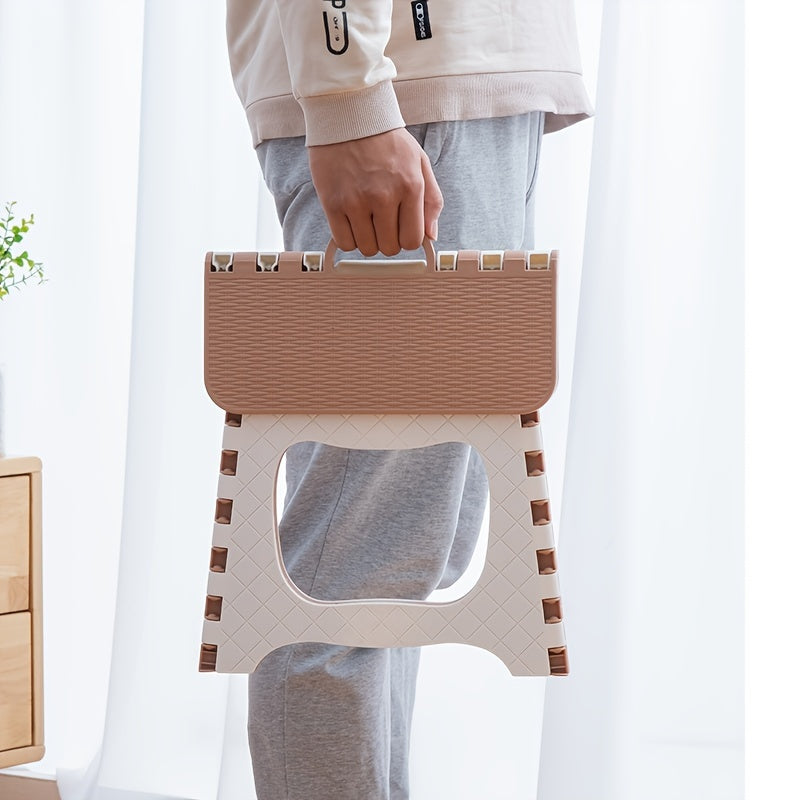 Thickened Plastic Folding Stool Portable Mini Outdoor Chair Bench Black