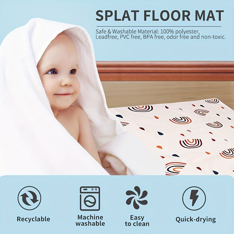 Waterproof Anti-Slip Floor Mat for High Chairs and Baby Play Waterproof and Easy Clean