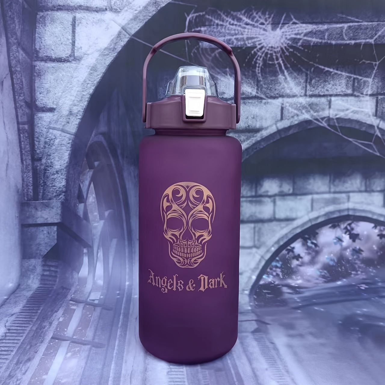 Dark Skull and Angel Water Bottles 300ml 700ml 2000ml Leak-Proof Durable