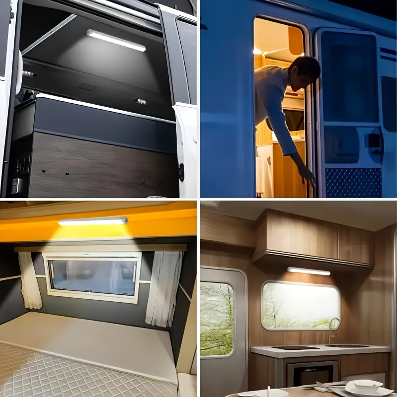 Magnetic Motion Sensor LED Light for Cabinets and RVs USB Rechargeable Adjustable Range White Warm Light