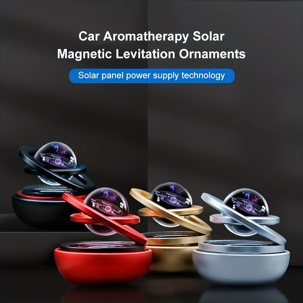 Ambientador de coche con energía solar, difusor de aromaterapia giratorio con perfume aromático para hombres y mujeres