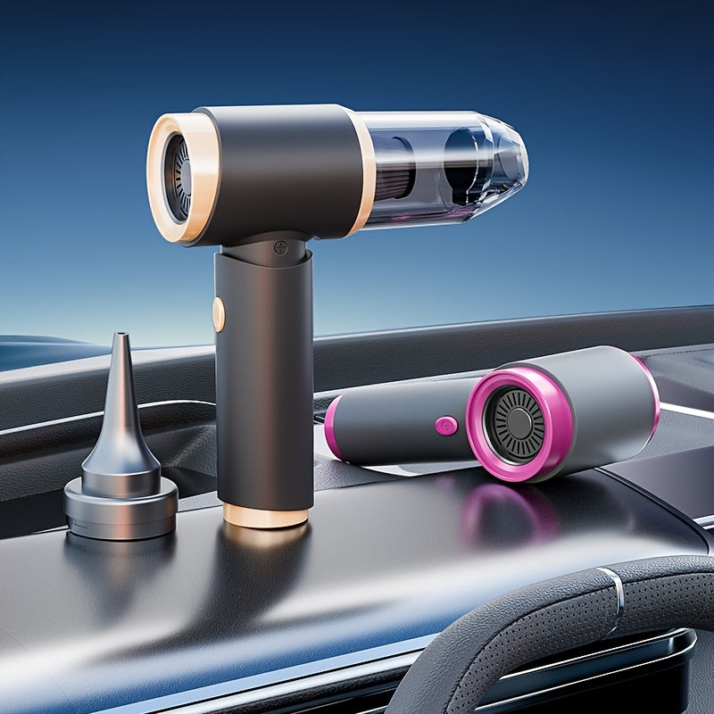 Kuchli portativ qo'l vakuum tozalagich, uy va avtomobil uchun ikki xil foydalanish, simsiz zaryadlash bilan.