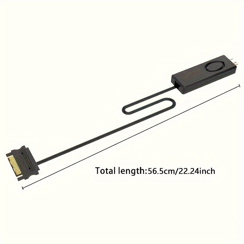 Black ARGB Remote Control for Fan LED Lights Multicolor Mode USB Powered